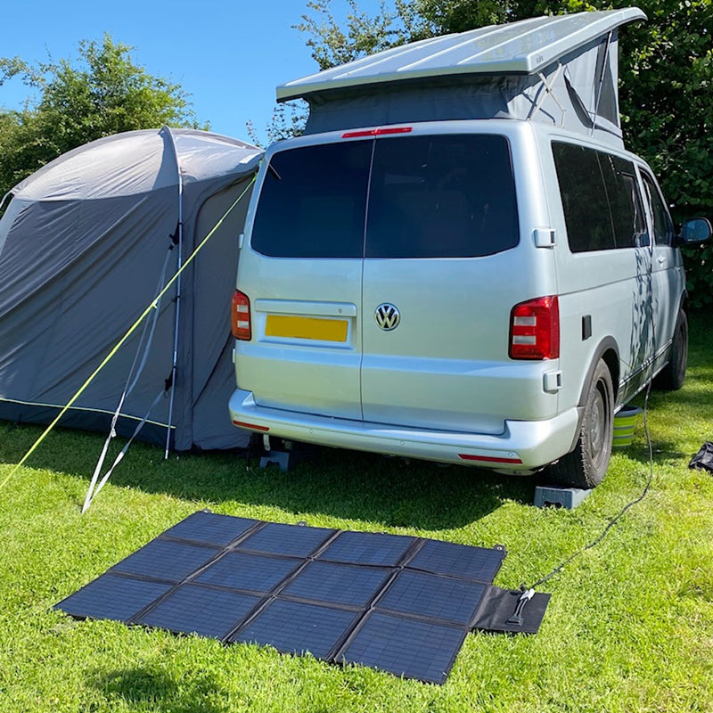 LensunSolar 200W 12V Solar Blanket for 12V Battery or Power Station