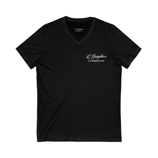 Unisex V-Neck Tee - Casual Comfort for Everyday Wear, Summer Tops, Gift for Him/Her, Relaxed Style, Fashionable T-Shirt