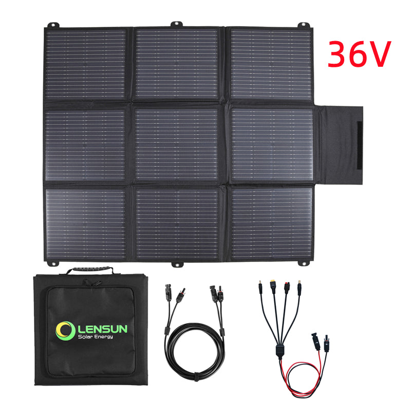 LensunSolar 200W 36V Solar Blanket for 24V Battery or Power Station