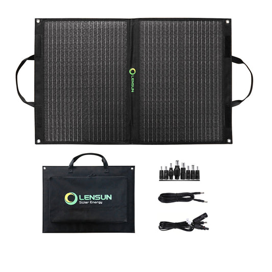 Lensun 70W Foldable Solar Panel for Phone Laptop Battery Charge
