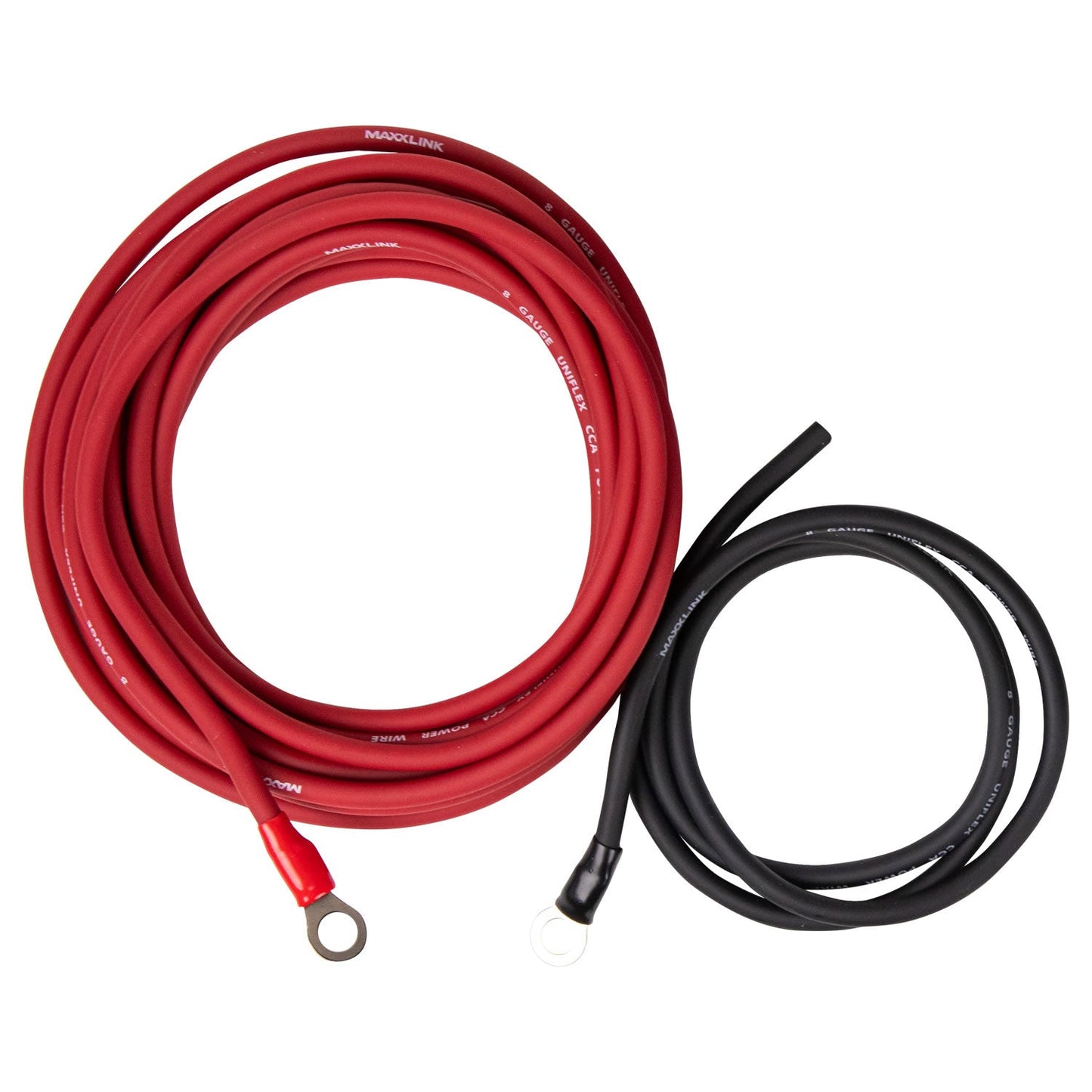 MAXXLINK VCAK-8V1 8 Gauge Amplifier Wiring Kit – Red – Copper Clad Aluminum