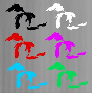 Vinyl Decal - Michigan Lakes