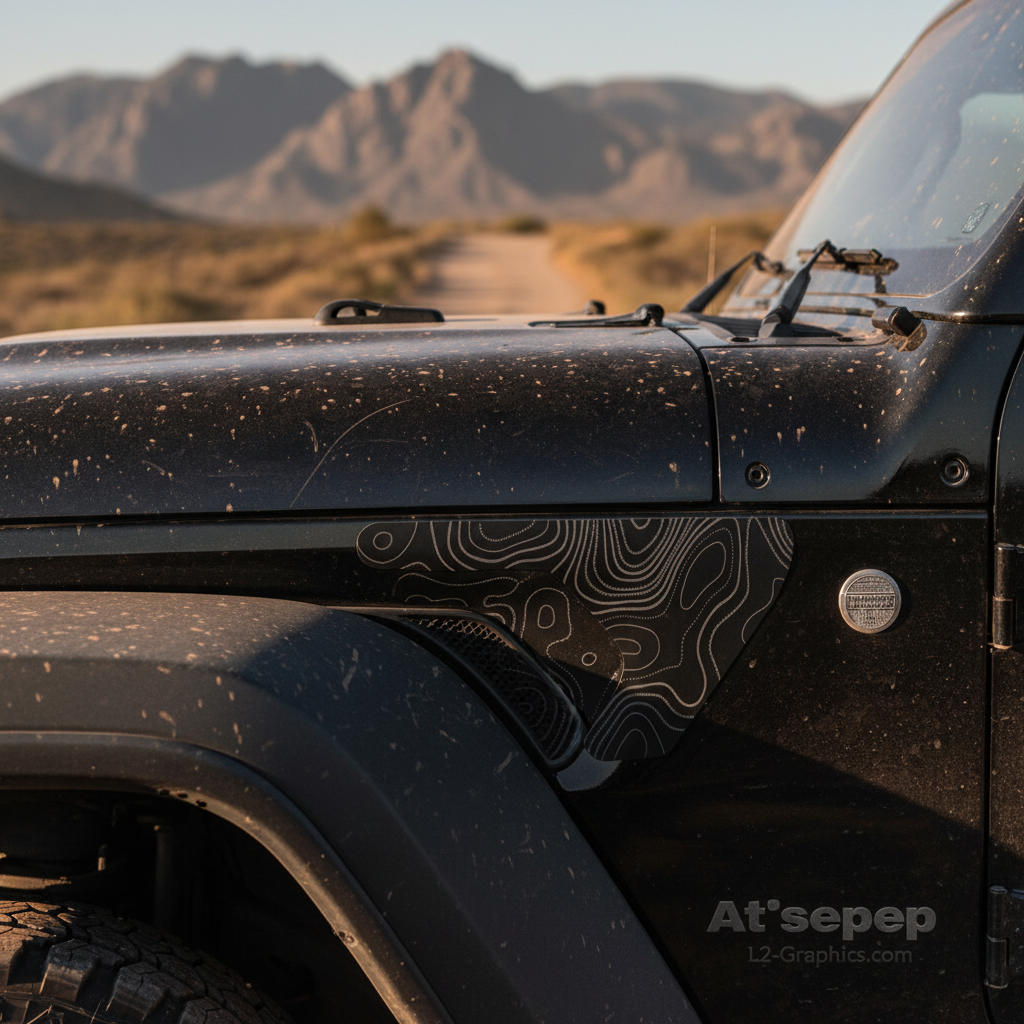 Topographic Fender Vent Decal